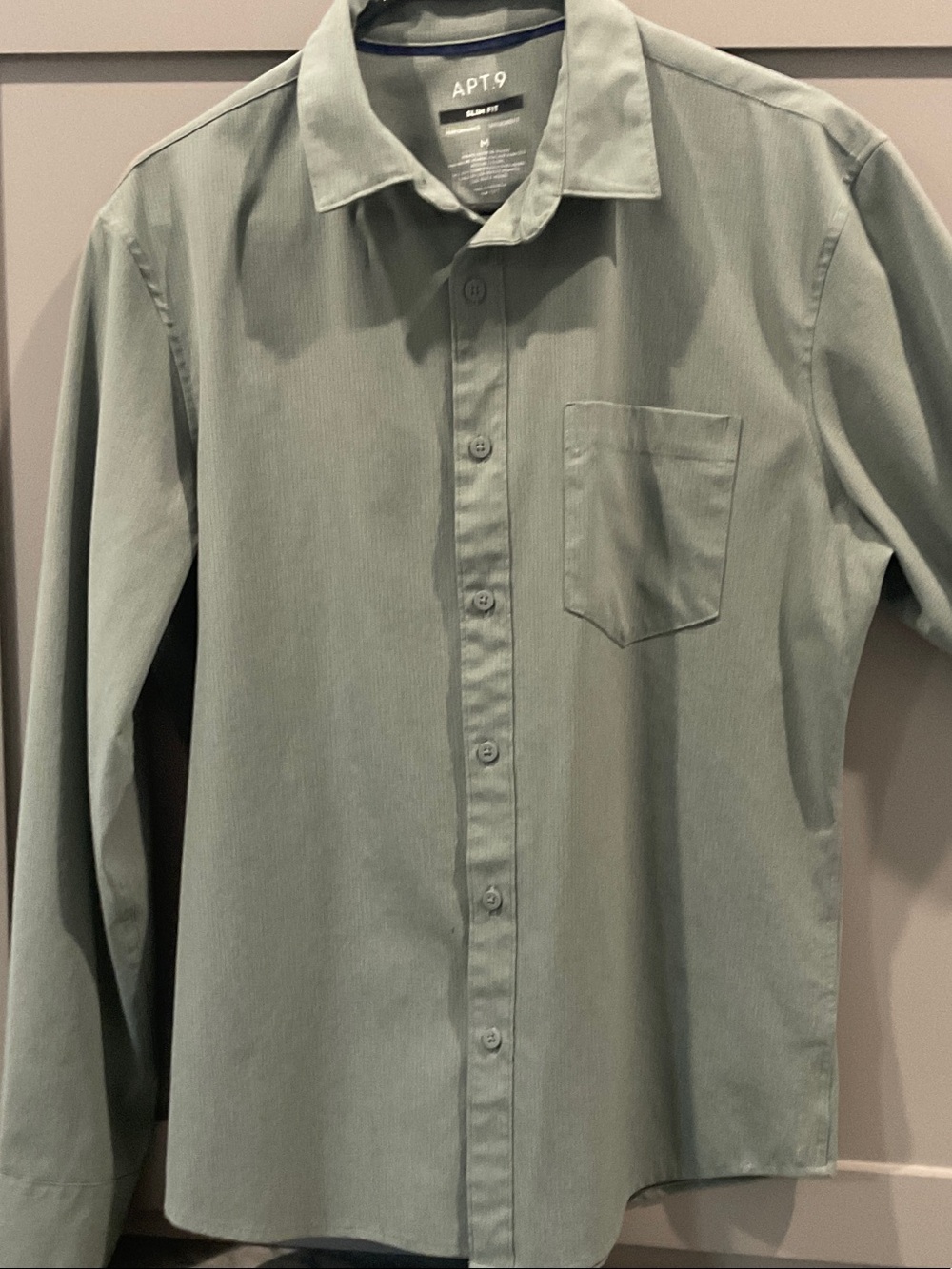 Apt. 9 Men's Button-Down Dress Shirt in Light Sage